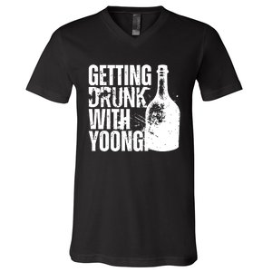 Getting Drunk With Yoongi Suchwita V-Neck T-Shirt