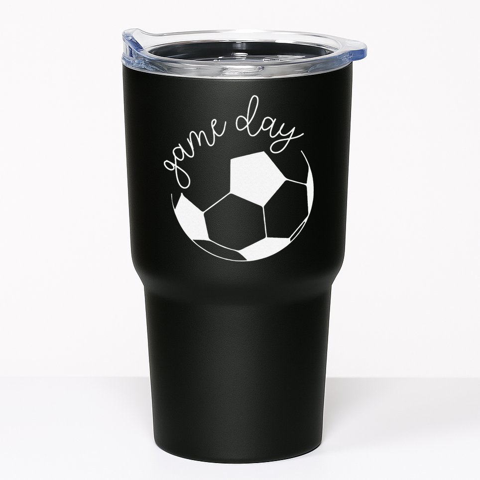 Game Day Women Mom Soccer Tumbler