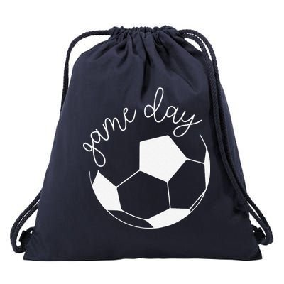 Game Day Women Mom Soccer Drawstring Bag