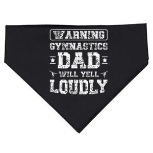 Gymnastics Dad Will Yell Loudly Gymnast Dad Of A Gymnast USA-Made Doggie Bandana