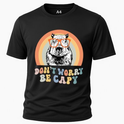 Groovy DonT Worry Be Cappy Cute Funny Capybara Animal Lover Cooling Performance Crew T-Shirt