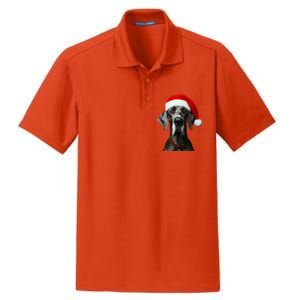 Great Dane With Santa Hat Christmas Xmas Dog Owner Mom Dad Meaningful Gift Dry Zone Grid Polo