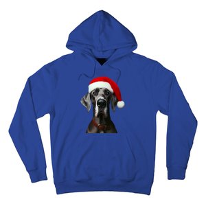 Great Dane With Santa Hat Christmas Xmas Dog Owner Mom Dad Meaningful Gift Hoodie