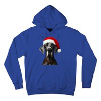 Great Dane With Santa Hat Christmas Xmas Dog Owner Mom Dad Meaningful Gift Hoodie