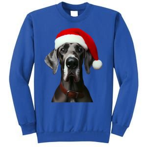 Great Dane With Santa Hat Christmas Xmas Dog Owner Mom Dad Meaningful Gift Sweatshirt