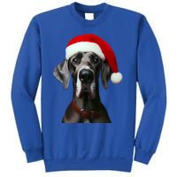 Great Dane With Santa Hat Christmas Xmas Dog Owner Mom Dad Meaningful Gift Sweatshirt