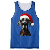 Great Dane With Santa Hat Christmas Xmas Dog Owner Mom Dad Meaningful Gift Mesh Reversible Basketball Jersey Tank