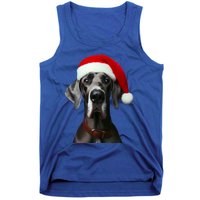 Great Dane With Santa Hat Christmas Xmas Dog Owner Mom Dad Meaningful Gift Tank Top