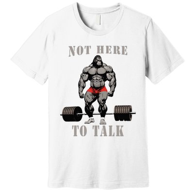 Gorilla Dumbbell Workout Gym Gorilla Bodybuilder Ape Premium T-Shirt