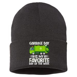 Garbage Day Waste Management Costume For Sustainable Knit Beanie