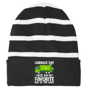 Garbage Day Waste Management Costume For Striped Beanie with Solid Band