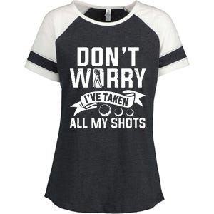 Golf Dont Worry Ive Taken All My Shots Enza Ladies Jersey Colorblock Tee