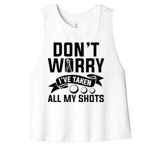 Golf Dont Worry Ive Taken All My Shots Women's Racerback Cropped Tank