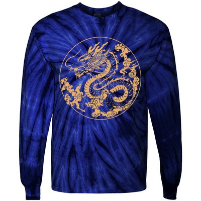 Golden Dragon Year Of The Dragon Tie-Dye Long Sleeve Shirt