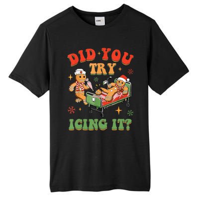 Gingerbread Did You Try Icing It Tall Fusion ChromaSoft Performance T-Shirt