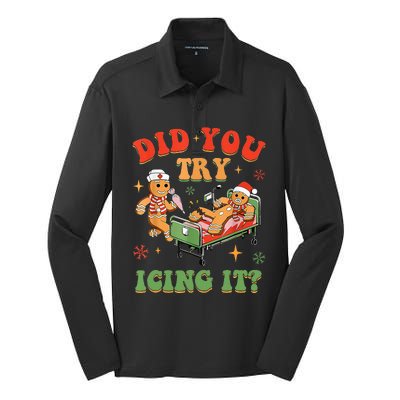 Gingerbread Did You Try Icing It Silk Touch Performance Long Sleeve Polo