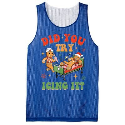 Gingerbread Did You Try Icing It Mesh Reversible Basketball Jersey Tank