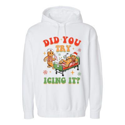 Gingerbread Did You Try Icing It Garment-Dyed Fleece Hoodie