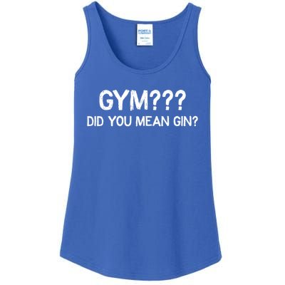 Gym? Did You Mean Gin? Funny Ing Workout Saying Gift Ladies Essential Tank