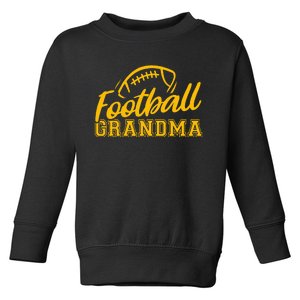 Game Day Yellow Black High School Football Grandma Toddler Sweatshirt