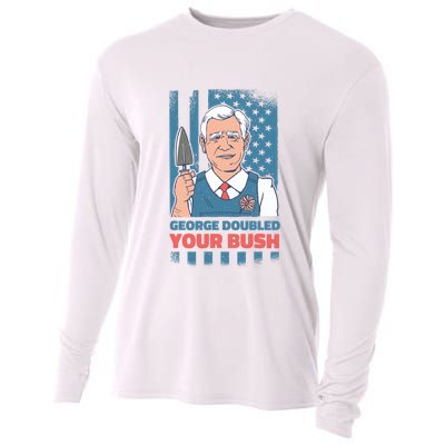 George Doubled Your Bush Funny Garden Cooling Performance Long Sleeve Crew