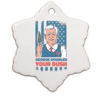 George Doubled Your Bush Funny Garden Ceramic Star Ornament