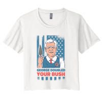 George Doubled Your Bush Funny Garden Women's Crop Top Tee