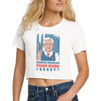 George Doubled Your Bush Funny Garden Women's Crop Top Tee