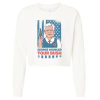 George Doubled Your Bush Funny Garden Cropped Pullover Crew
