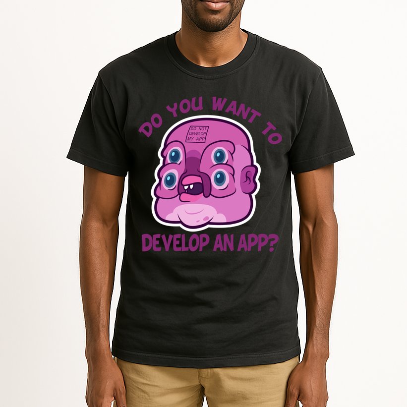 Glootie Do You Want To Develop An App Tall T-Shirt