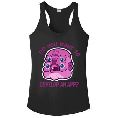 Glootie Do You Want To Develop An App Ladies PosiCharge Competitor Racerback Tank