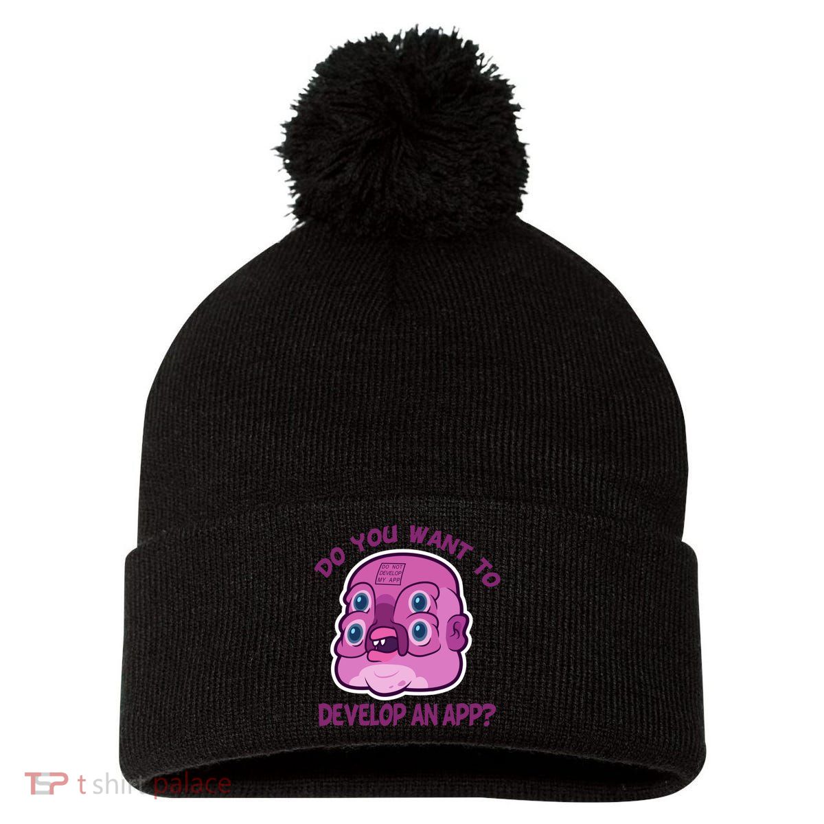 Glootie Do You Want To Develop An App Pom Pom 12in Knit Beanie