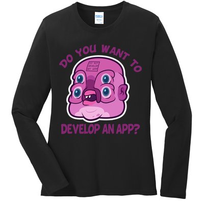 Glootie Do You Want To Develop An App Ladies Long Sleeve Shirt