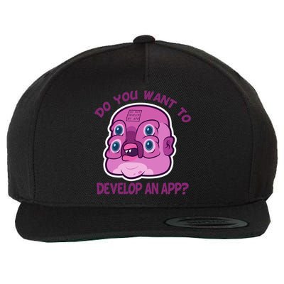 Glootie Do You Want To Develop An App Wool Snapback Cap
