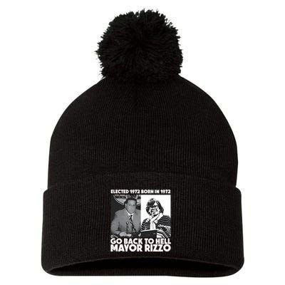 Grimgrimgrim Elected 1972 Born In1972 Go Back To Hell Mayor Rizzo Pom Pom 12in Knit Beanie