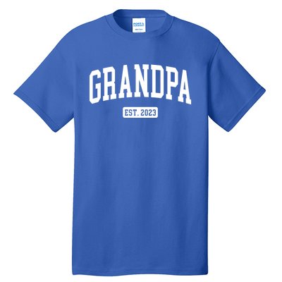 Grandpa Est 2023 New First Time Grandpa Great Gift Tall T-Shirt