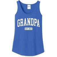 Grandpa Est 2023 New First Time Grandpa Great Gift Ladies Essential Tank