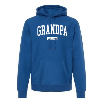 Grandpa Est 2023 New First Time Grandpa Great Gift Premium Hoodie