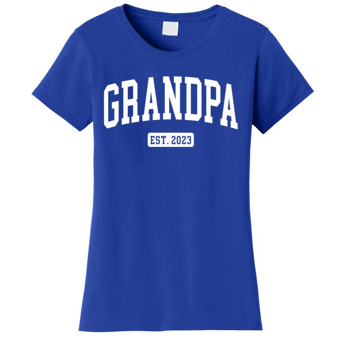 Grandpa Est 2023 New First Time Grandpa Great Gift Women's T-Shirt