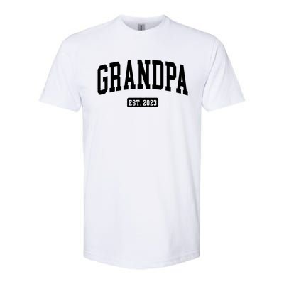 Grandpa Est 2023 New First Time Grandpa Great Gift Softstyle® CVC T-Shirt