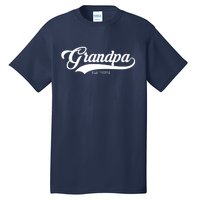 Grandpa Est 2024 Baseball Team Font Tall T-Shirt