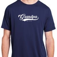 Grandpa Est 2024 Baseball Team Font Adult ChromaSoft Performance T-Shirt