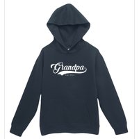 Grandpa Est 2024 Baseball Team Font Urban Pullover Hoodie