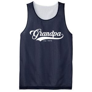 Grandpa Est 2024 Baseball Team Font Mesh Reversible Basketball Jersey Tank