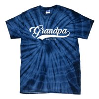 Grandpa Est 2024 Baseball Team Font Tie-Dye T-Shirt