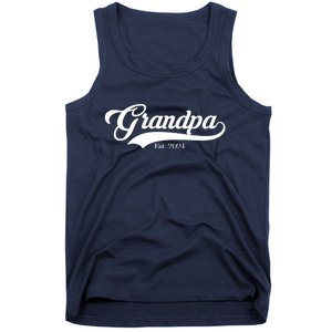 Grandpa Est 2024 Baseball Team Font Tank Top