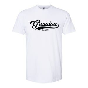 Grandpa Est 2024 Baseball Team Font Softstyle CVC T-Shirt