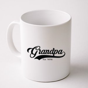 Grandpa Est 2024 Baseball Team Font Coffee Mug