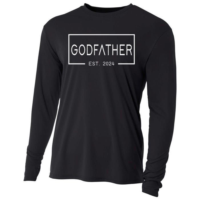 Godfather Est 2024 First Time Godfather FatherS Day Cooling Performance Long Sleeve Crew