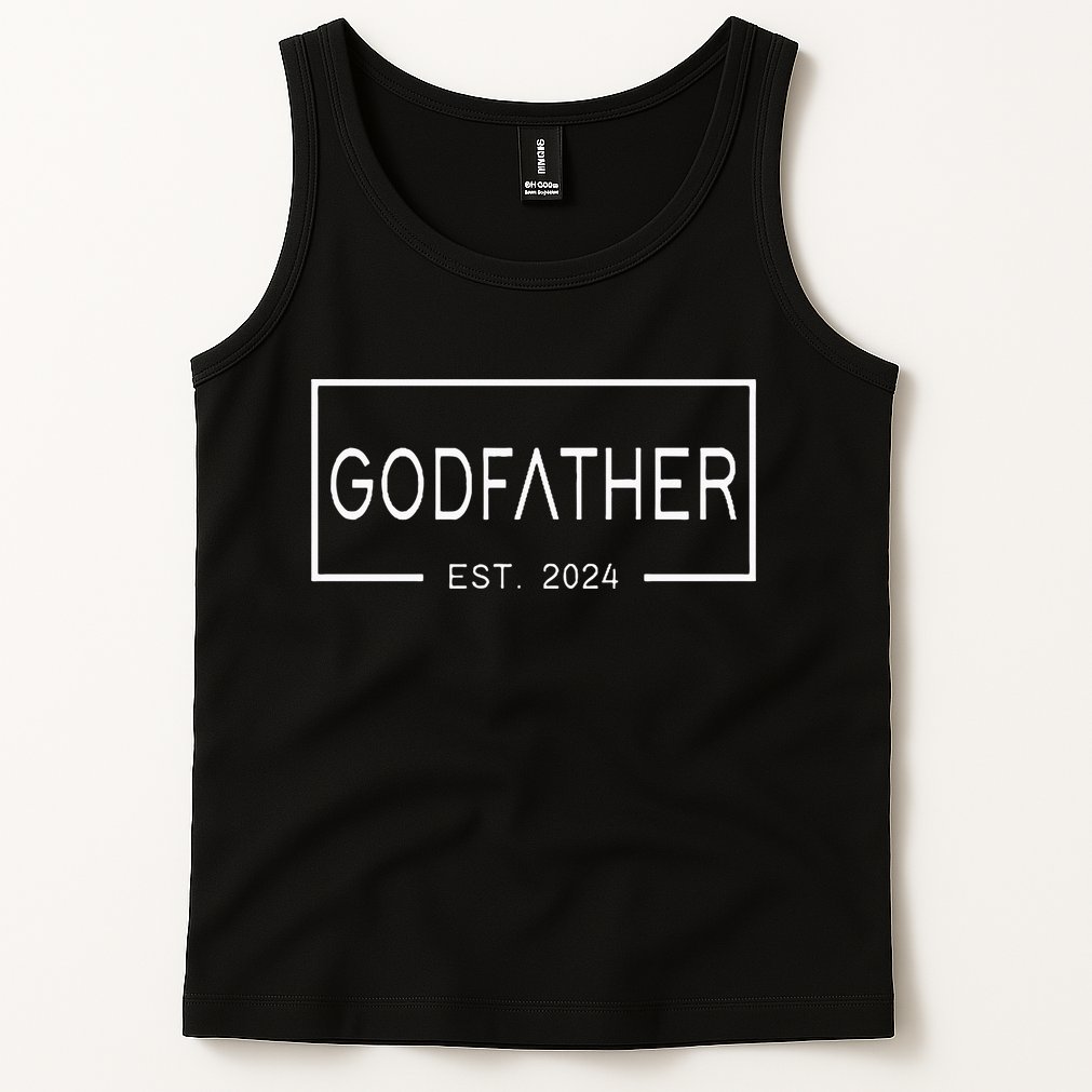 Godfather Est 2024 First Time Godfather FatherS Day Tank Top